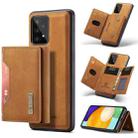 For Samsung Galaxy A53 5G DG.MING M2 Series 3-Fold Multi Card Bag Phone Case(Brown) - 1
