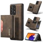 For Samsung Galaxy A73 5G DG.MING M2 Series 3-Fold Multi Card Bag + Phone Case(Coffee) - 1