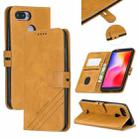 For Xiaomi Redmi 6 & 6A Stitching Style 2-Color Cow Texture Horizontal Flip PU Leather Case with Holder & Card Slot & Lanyard(Yellow) - 1