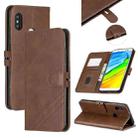 For Xiaomi Redmi Note 5 Stitching Style 2-Color Cow Texture Horizontal Flip PU Leather Case with Holder & Card Slot & Lanyard(Brown) - 1