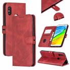 For Xiaomi Redmi Note 5 Stitching Style 2-Color Cow Texture Horizontal Flip PU Leather Case with Holder & Card Slot & Lanyard(Red) - 1