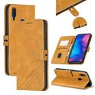 For Xiaomi Redmi Note 7 Stitching Style 2-Color Cow Texture Horizontal Flip PU Leather Case with Holder & Card Slot & Lanyard(Yellow) - 1