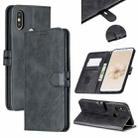 For Xiaomi Mi 6X / A2 Stitching Style 2-Color Cow Texture Horizontal Flip PU Leather Case with Holder & Card Slot & Lanyard(Black) - 1