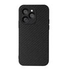 For Honor 60 SE Accurate Hole Carbon Fiber Texture Shockproof Phone Case(Black) - 1