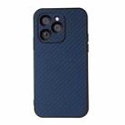 For Honor 60 SE Accurate Hole Carbon Fiber Texture Shockproof Phone Case(Blue) - 1