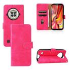 For DOOGEE S96 Pro Skin Feel Magnetic Buckle Calf Texture PU Phone Case(Rose Red) - 1