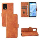 For Umidigi Power 5S Skin Feel Magnetic Buckle Calf Texture PU Phone Case(Brown) - 1
