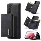 For Samsung Galaxy S22 5G DG.MING M1 Series 3-Fold Multi Card Wallet Phone Case(Black) - 1