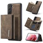 For Samsung Galaxy S22 5G DG.MING M1 Series 3-Fold Multi Card Wallet Phone Case(Coffee) - 1