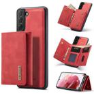 For Samsung Galaxy S22 5G DG.MING M1 Series 3-Fold Multi Card Wallet Phone Case(Red) - 1