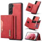 For Samsung Galaxy S22 5G DG.MING M2 Series 3-Fold Multi Card Bag Back Cover Phone Case(Red) - 1