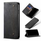 For Samsung Galaxy A13 5G/4G/A04/A04S Denim Texture Casual Style Leather Phone Case(Black) - 1