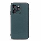 For Honor 60 SE Accurate Hole Genuine Leather Shockproof Phone Case(Green) - 1