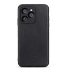 For Honor 60 SE Accurate Hole Genuine Leather Shockproof Phone Case(Black) - 1