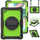 For Samsung Galaxy Tab A8 10.5 2021 X200 / X205 Silicone + PC Tablet Case(Yellow Green + Black) - 1