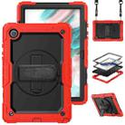 For Samsung Galaxy Tab A8 10.5 2021 X200 / X205 Silicone + PC Tablet Case(Black + Red) - 1
