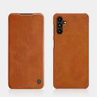 For Samsung Galaxy A13 5G NILLKIN QIN Series Crazy Horse Texture Leather Phone Case(Brown) - 1