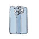 For iPhone 13 Crystal Shield Series TPU + Glass Phone Case(Sierra Blue) - 1