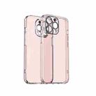For iPhone 13 Pro Crystal Shield Series TPU + Glass Phone Case (Pink) - 1