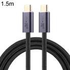 140W USB 2.0 USB-C / Type-C Male to USB-C / Type-C Male Braided Data Cable, Cable Length:1.5m(Black) - 1