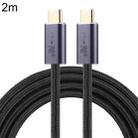 140W USB 2.0 USB-C / Type-C Male to USB-C / Type-C Male Braided Data Cable, Cable Length:2m(Black) - 1