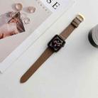 Leather Strap For Apple Watch Series 8&7 41mm / SE 2&6&SE&5&4 40mm / 3&2&1 38mm(Coffee) - 1