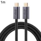 20Gbps USB 3.2 USB-C / Type-C Male to USB-C / Type-C Male Braided Data Cable, Cable Length:1m(Black) - 1