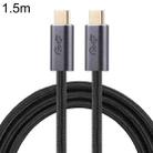 20Gbps USB 3.2 USB-C / Type-C Male to USB-C / Type-C Male Braided Data Cable, Cable Length:1.5m(Black) - 1
