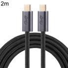 20Gbps USB 3.2 USB-C / Type-C Male to USB-C / Type-C Male Braided Data Cable, Cable Length:2m(Black) - 1