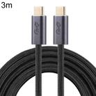 20Gbps USB 3.2 USB-C / Type-C Male to USB-C / Type-C Male Braided Data Cable, Cable Length:3m(Black) - 1