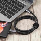 20Gbps USB 3.2 USB-C / Type-C Male to USB-C / Type-C Male Braided Data Cable, Cable Length:3m(Black) - 4
