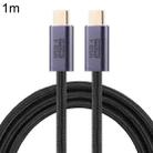 20Gbps USB 4 USB-C / Type-C Male to USB-C / Type-C Male Braided Data Cable, Cable Length:1m(Black) - 1