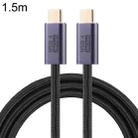 20Gbps USB 4 USB-C / Type-C Male to USB-C / Type-C Male Braided Data Cable, Cable Length:1.5m(Black) - 1