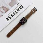 Oval Buckle Genuine Leather Strap For Apple Watch Series 9&8&7 41mm / SE 3&SE 2&6&SE&5&4 40mm / 3&2&1 38mm(A) - 1