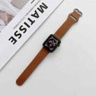 Oval Buckle Genuine Leather Strap For Apple Watch Ultra 49mm / Series 8&7 45mm / SE 2&6&SE&5&4 44mm / 3&2&1 42mm(B) - 1