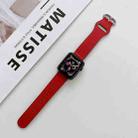Oval Buckle Genuine Leather Strap For Apple Watch Ultra 49mm / Series 8&7 45mm / SE 2&6&SE&5&4 44mm / 3&2&1 42mm(F) - 1