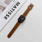 Oval Buckle Genuine Leather Strap For Apple Watch Ultra 49mm / Series 8&7 45mm / SE 2&6&SE&5&4 44mm / 3&2&1 42mm(H) - 1