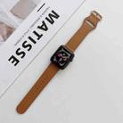 Oval Buckle Genuine Leather Strap For Apple Watch Ultra 49mm / Series 8&7 45mm / SE 2&6&SE&5&4 44mm / 3&2&1 42mm(K) - 1