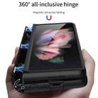 For Samsung Galaxy Z Fold3 5G GKK Magnetic Hinge Plain Leather Phone Flip Case(Carbon Fiber Texture) - 3