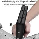 For Samsung Galaxy Z Fold3 5G GKK Magnetic Hinge Plain Leather Phone Flip Case(Carbon Fiber Texture) - 5