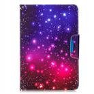 For 7 inch Tablet PC Universal Colored Drawing Horizontal Flip PU Leather Case with Holder & Card Slots(Colorful Starry Sky) - 1