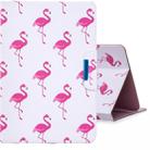 For 7 inch Tablet PC Universal Colored Drawing Horizontal Flip PU Leather Case with Holder & Card Slots(Red Flamingo) - 1