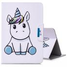 For 10 inch  Tablet PC Universal Colored Drawing Horizontal Flip PU Leather Case with Holder & Card Slots(Unicorn) - 1