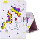 For 10 inch  Tablet PC Universal Colored Drawing Horizontal Flip PU Leather Case with Holder & Card Slots(Rainbow Horse) - 1