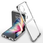 For Huawei P50 Pocket GKK Transparent TPU + Plating Phone Case(Silver) - 1