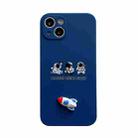 For iPhone 13 Aerospace Small Rocket TPU Phone Case(Blue) - 1