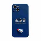 For iPhone 13 Pro Aerospace Small Rocket TPU Phone Case (Blue) - 1