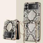 For Samsung Galaxy Z Flip3 5G GKK Texture Leather Beauty Bag Phone Case with Strap(Python Pattern) - 1