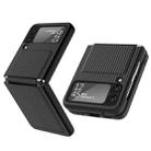 For Samsung Galaxy Z Flip3 5G GKK Ultra-thin Striped PC + TPU Phone Case(Black) - 1
