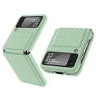 For Samsung Galaxy Z Flip3 5G GKK Ultra-thin Striped PC + TPU Phone Case(Green) - 1